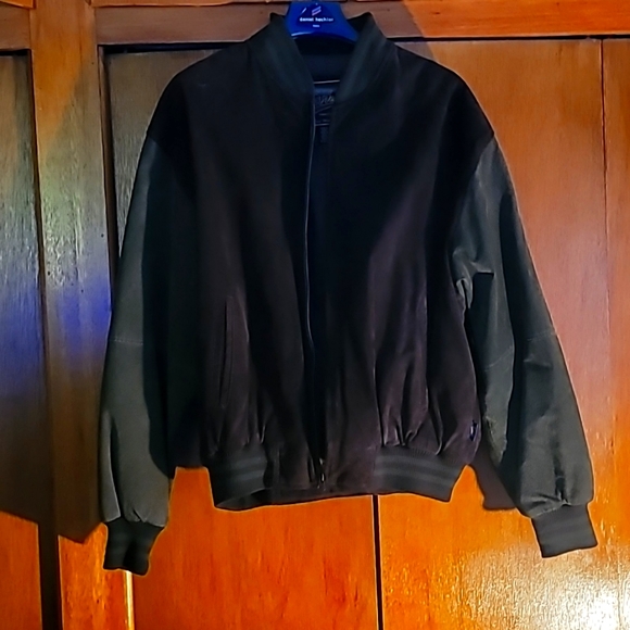 Suede Varsity Jacket - Picture 1 of 4